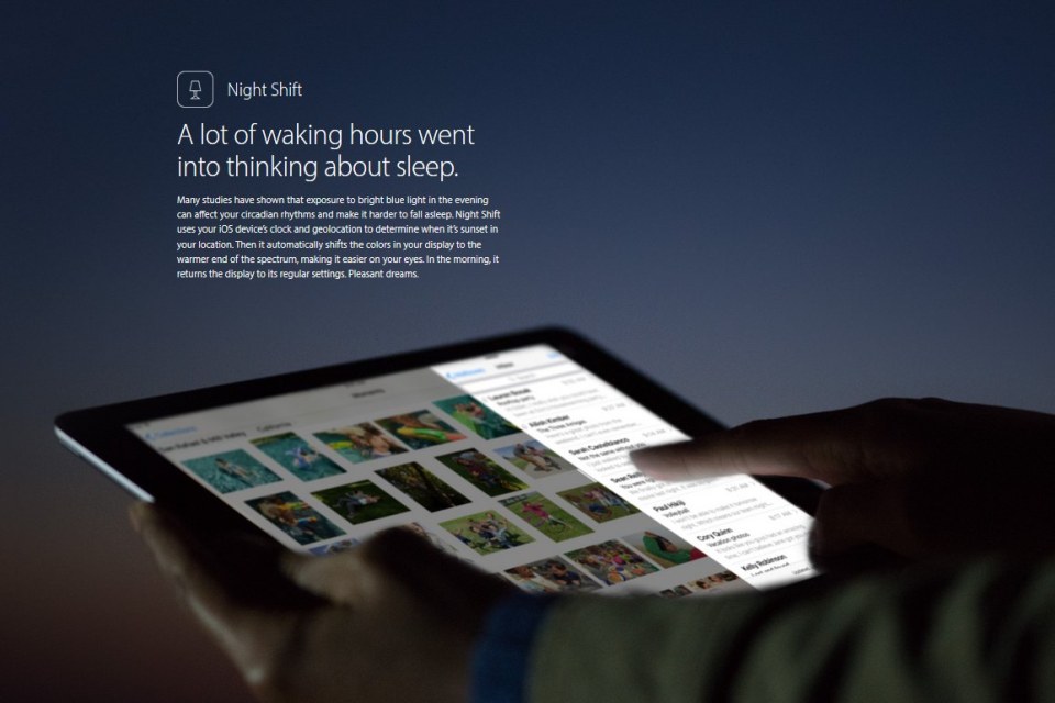 iOS 追加夜間瀏覽模式　降低藍光免傷眼