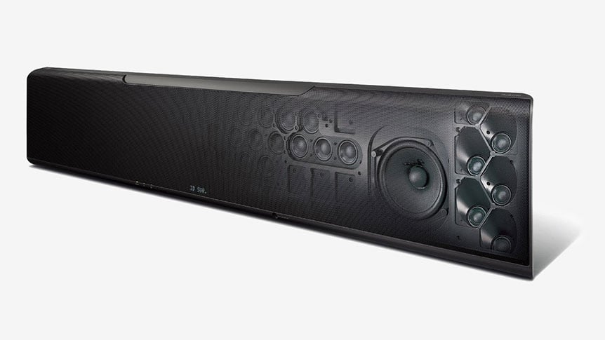 Yamaha 的 Soundbar 一直都好受歡迎，最大原因當然就是其 Digital Sound Projector 技術可以單靠一隻 Soundbar 就重現到 5.1、7.1 的環繞聲效果。而 YSP-5600 更是全球首款支援 Dolby Atmos 和 DTS:X、提供 7.1.2 聲道的旗艦 Soundbar 系列。單靠一條 Soundbar 就可以享受到全方位的 3D 聲效，可以話係現時最方便同靚聲的家庭影院方案，12 月至 2 月買機仲送埋掛牆架，聖誕期間構建一個簡約靚聲的家庭影院睇戲煲劇真係話咁易。