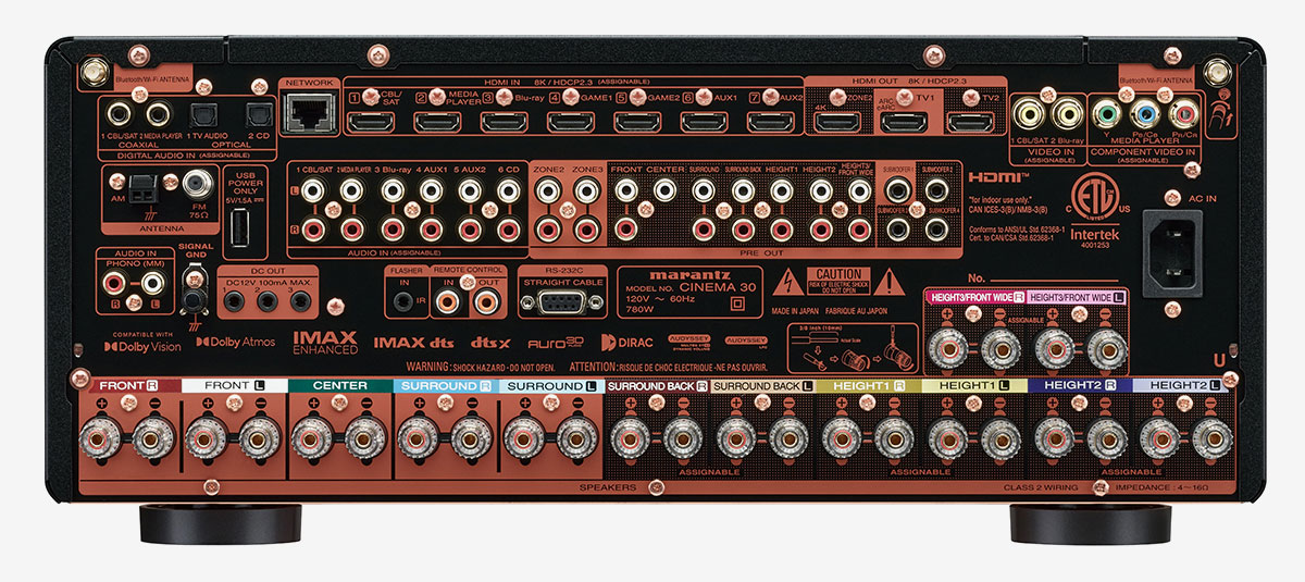 Marantz 繼中高階型號 CINEMA 40 以及旗艦前後級 AV 10、AMP 10 之後，等待已久的旗艦合併機 CINEMA 30 也終於正式登場。11.4 聲道輸出、支援 Dolby Atmos 以至 DTS:X Pro 等 3D 音效及 Dirac Live 調聲。作為自家頂級 AV 合併機旗艦，CINEMA 30 不止是簡單的聲道、功能增加，用料、設計上也有不少提升，而且聲效更相當有「電影感」！