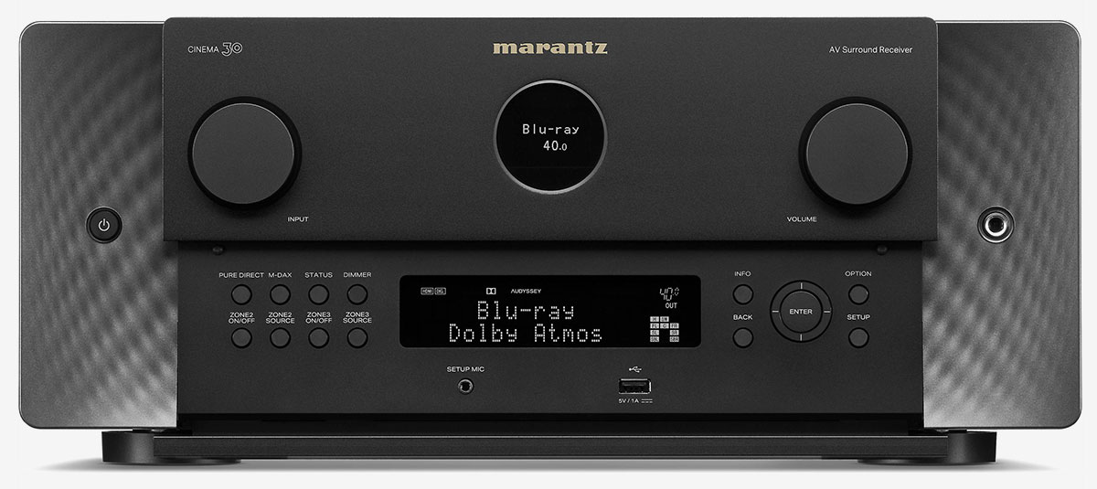 Marantz 繼中高階型號 CINEMA 40 以及旗艦前後級 AV 10、AMP 10 之後，等待已久的旗艦合併機 CINEMA 30 也終於正式登場。11.4 聲道輸出、支援 Dolby Atmos 以至 DTS:X Pro 等 3D 音效及 Dirac Live 調聲。作為自家頂級 AV 合併機旗艦，CINEMA 30 不止是簡單的聲道、功能增加，用料、設計上也有不少提升，而且聲效更相當有「電影感」！